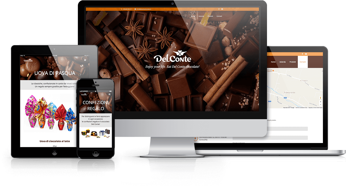 Sito web in WordPress Del Conte Cioccolato